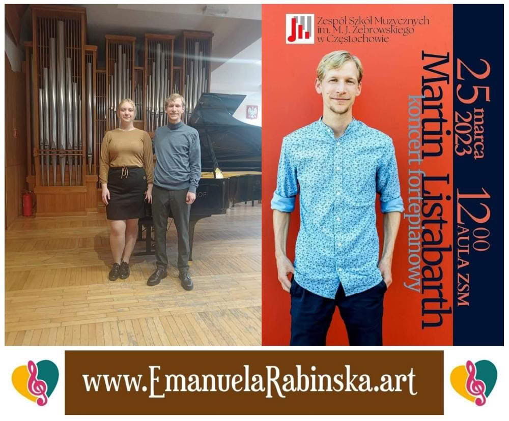 Emanuela Rabińska Emanuela Rabińska i kompozytor Martin Listabarth podczas spotkania.