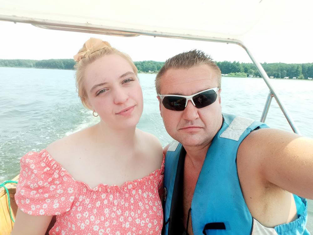 Emanuela Rabinska ze swoim ojcem Saturninem Rabinskim
