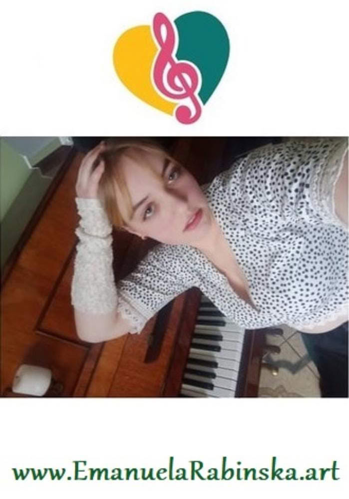Kompozytorka Emanuela Rabińska na fotografii z teledysku do rapu Aksamit. Kompozytorka Emanuela Rabińska na fotografii z teledysku do rapu Aksamit.
