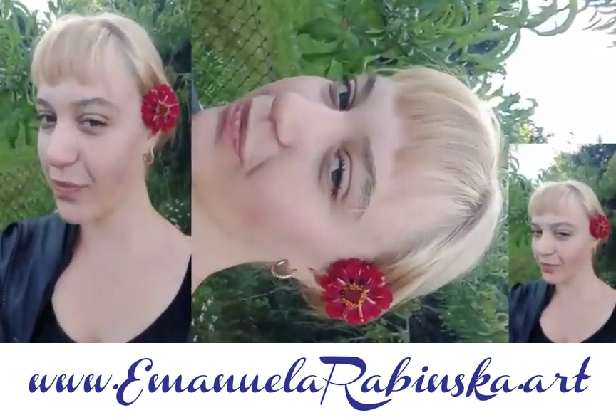 Die Komponistin und Pianistin Emanuela Rabinska auf dem Foto aus dem Clip zum Musikstück: Called Angel.