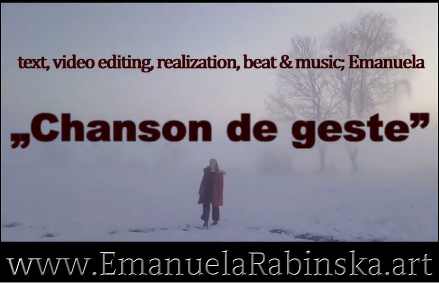 Emanuela im Lied: Chanson de geste.  Veröffentlicht auf der Website des Künstlers im Dezember 2021 